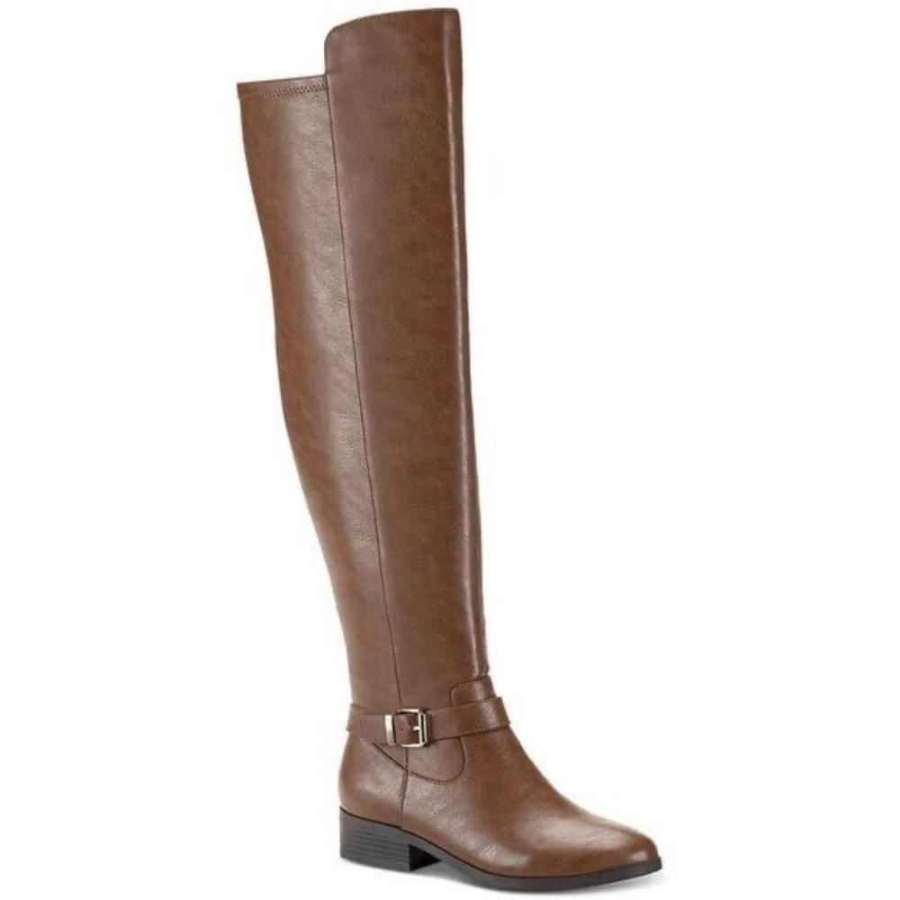 Style & Co Brown Over the Knee Boots with Polished Finish